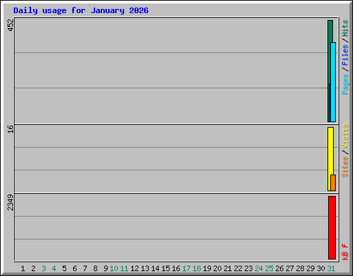 Daily usage for January 2026