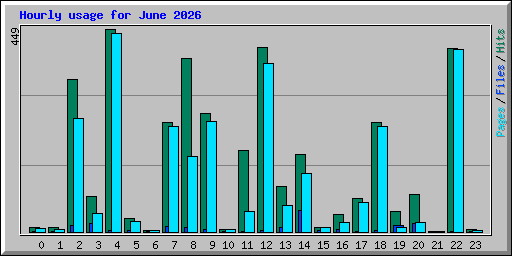 Hourly usage for June 2026