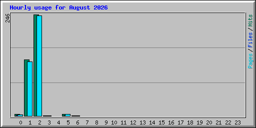 Hourly usage for August 2026