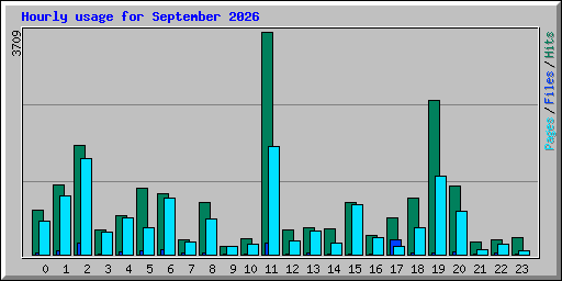 Hourly usage for September 2026